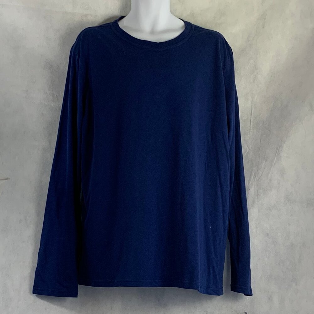 Club Room Men's Chatham Knit Long-Sleeve Lounge Tee T-Shirt, Blue, XL